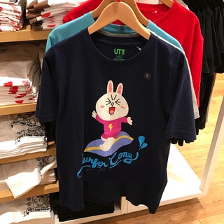 Uniqlo เสื้อยืด พิมพ์ลาย LINE FRIENDS สําหรับผู้ชาย และผู้หญิง (UT)