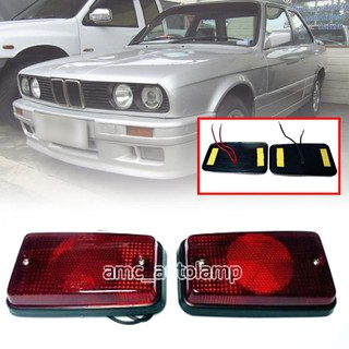 ไฟทับทิมสะท้อนแสง ใช้ทั้วไป BMW E30 316 318 325 M3 ฝาสีแดง จำนวน 1 คู่