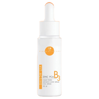 VIKKASKINCARE ( SizeL 30 ml) Vit-Active B3 niacinamide Zinc PCA 1 ขวด เซรั่มรักษาสิว ลดสิวอักเสบ สิวผด สิวใส่แมส