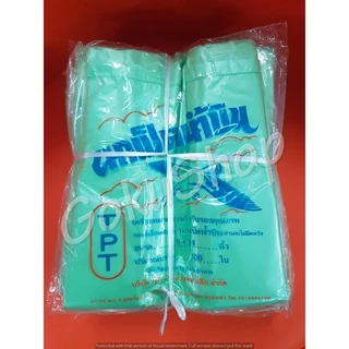 ราคาถูก ถุงพลาสติกสีหูหิ้ว คุณภาพดี แบบบาง เหนียว ไม่มีกลิ่น ขนาด 6*14 นิ้ว (100 ใบ) ✔️มัด 10 แพค