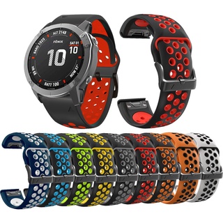 สายนาฬิกาข้อมือซิลิโคน ระบายอากาศได้ดี ขนาด 26 มม. 22 มม. สําหรับ Garmin Forerunner 965 955 945 935