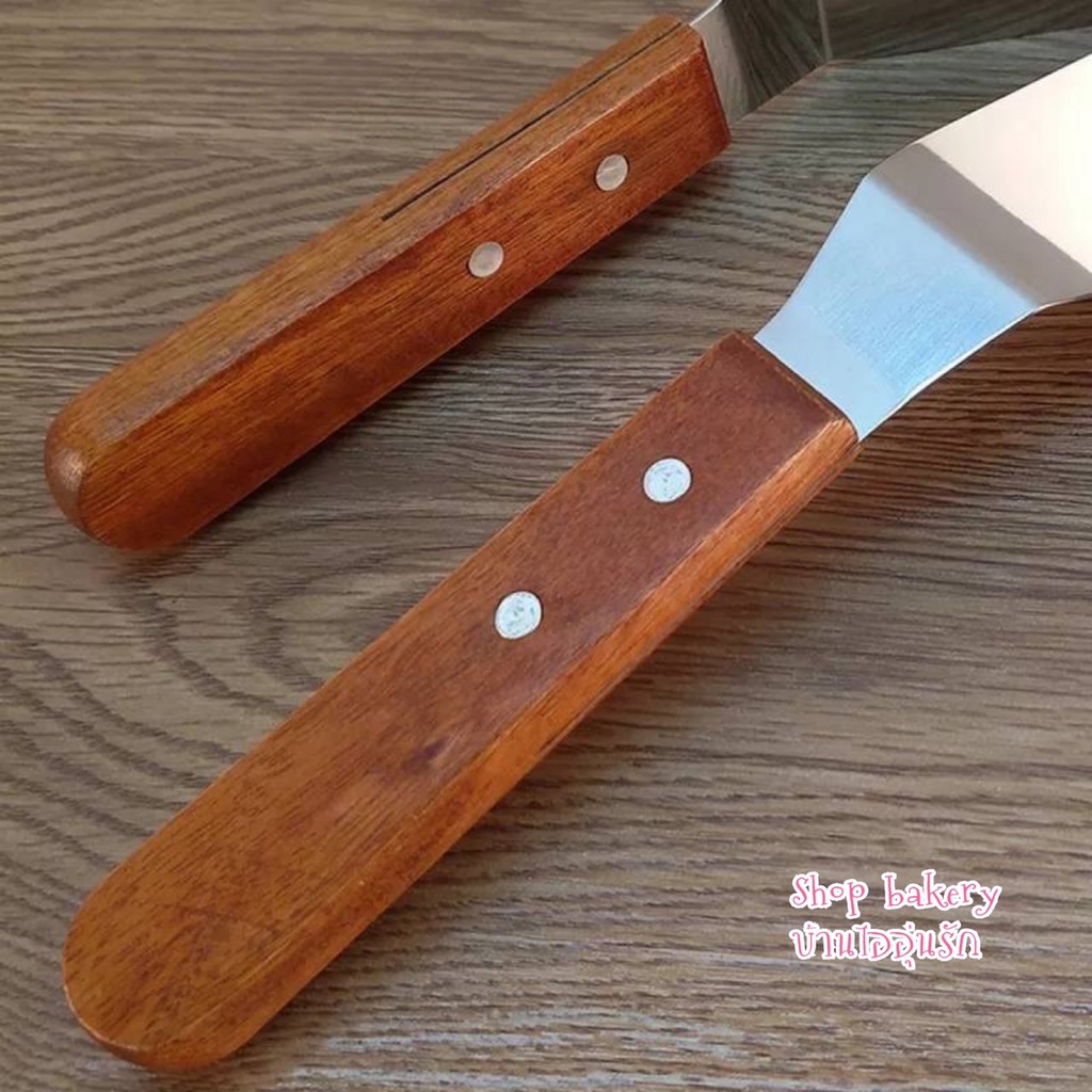 เกรียงตักเค้กมีรู เกรียงตักพิซซ่ามีรู ด้ามไม้ที่ตักสแตนเลสอย่างดี (รุ่น SB901) - รูปที่ 5