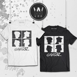 เสือยืดผู้ชาย - เสื้อยืดวงGorillazผ้าฝ้าย100%Unisexผู้ชายผู้หญิงผู้หญิงทีเจี้ยวออกแบบที่กําหนดเองชุ