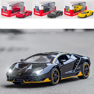 1:32 Lamborghini LP770-4 โมเดลรถเหล็กโมเดลรถยนต์เสียงรถลากคอลเลกชันรถยนต์ของเล่น Die-Cast Vehicles Car Model Toy