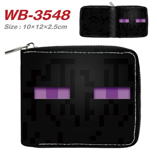 กระเป๋าสตางค์ใบสั้น ลายการ์ตูน Minecraft Enderman Game 3D เหมาะกับของขวัญ สําหรับเด็กผู้ชาย และผู้หญิง