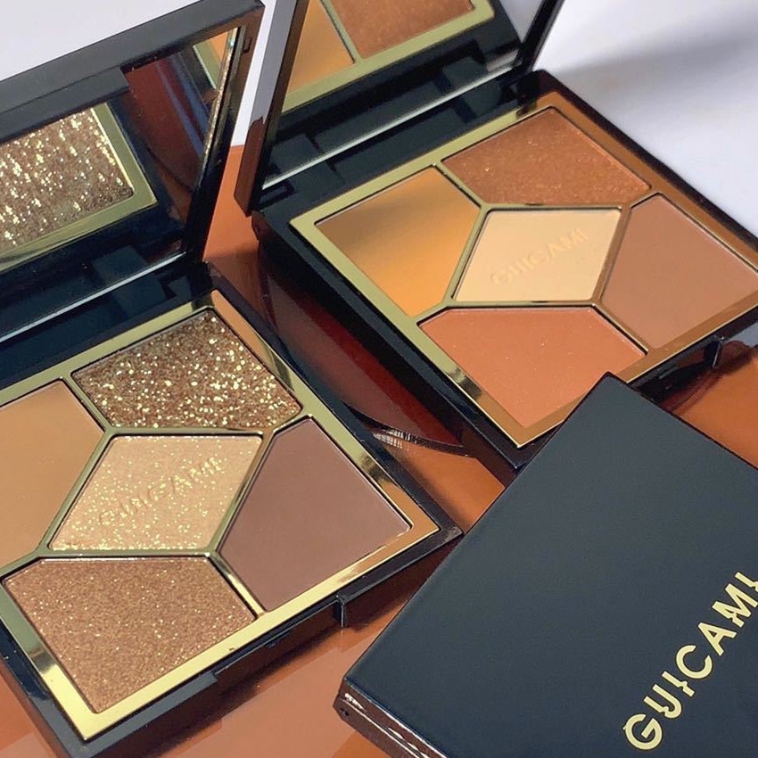 Guicami Tik Tok Influencer พาเลตต์อายแชโดว์ เนื้อแมตต์ ประกายมุก ห้าสี สําหรับแต่งหน้า NNW