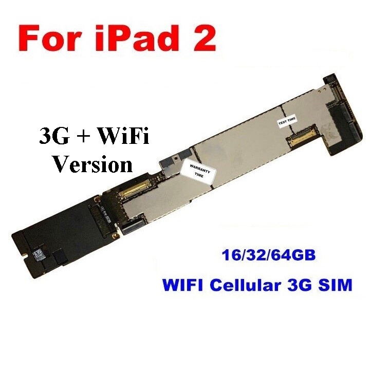 IPad 2 / iPad2 เมนบอร์ดเมนบอร์ด 3G WiFi ซิมการ์ด เวอร์ชัน Simcard iPad2 @ iCloud ฟรีไม่มี Apple ID