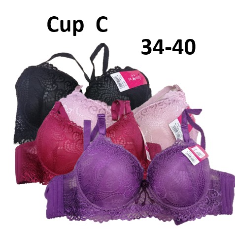 CUP C- ชุดชั้นในเหล็กขนาดใหญ่ Full C/Wired Bra Cup C Full Cup (ขนาด 34-40)