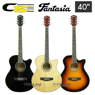 Fantasia Acoustic Guitar กีตาร์โปร่ง 40 นิ้ว คอเว้า รุ่น QAG401G ** กีต้าร์โปร่งมือใหม่ **