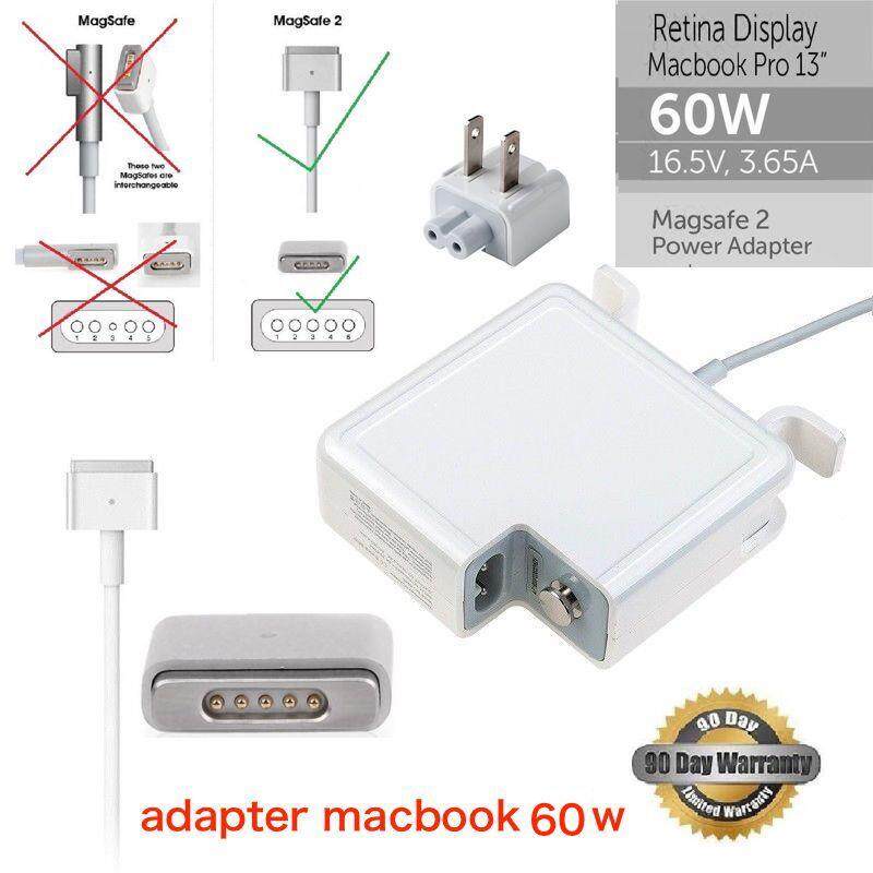 60W UK Standard Power Adapter for 13inch MacBook Notebooks Adapter (White)