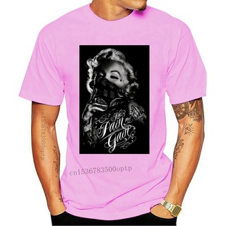 เสื้อยืดผ้าฝ้ายพิมพ์ลายคลาสสิก พร้อมส่ง เสื้อยืด ลายสัก Marilyn Monroe No Pain Rock Tattoed Biker Usa No Gain คุณภาพสูง