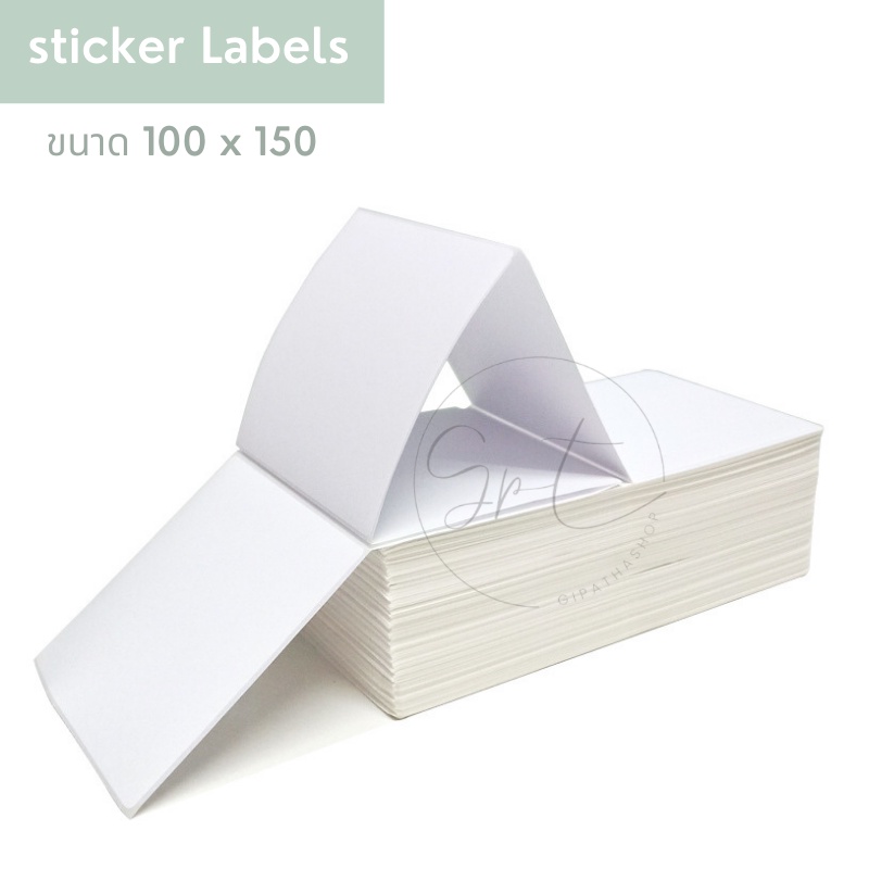 กระดาษลาเบล100x150 มม. สติ๊กเกอร์บาร์โค้ด สติ๊กเกอร์กระดาษความร้อน Gprinter Thermal Labels 100x150 mm