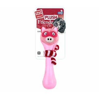 ของเล่นสุนัข GigWi Plush Friendz ลอยน้ำได้ หมูสีชมพูมีผ้าพันคอ