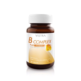 Vistra B complex plus minerals 30เม็ด วิสทร้า วิตามินบีรวม บวกเกลือแร่