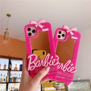 Barbie mirror VIVO S1 V15 Pro V11 Y91C v11i v9 v5 v5+ plus cute cartoon เคสมือถือ soft shell TPU Case