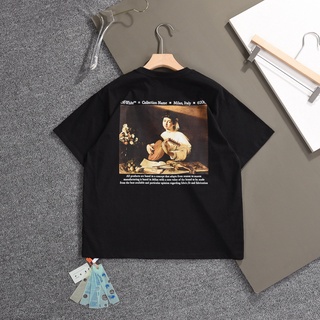 [S-5XL]เสื้อยืดแขนสั้น พิมพ์ลายภาพวาด OW