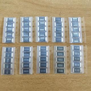 50PCS Alloy resistance 2512 SMD Resistor Samples kit ,10 kindsX5pcs=50pcs R001 R002 R005 R008 R010 R015 R020 R025 R050 R100