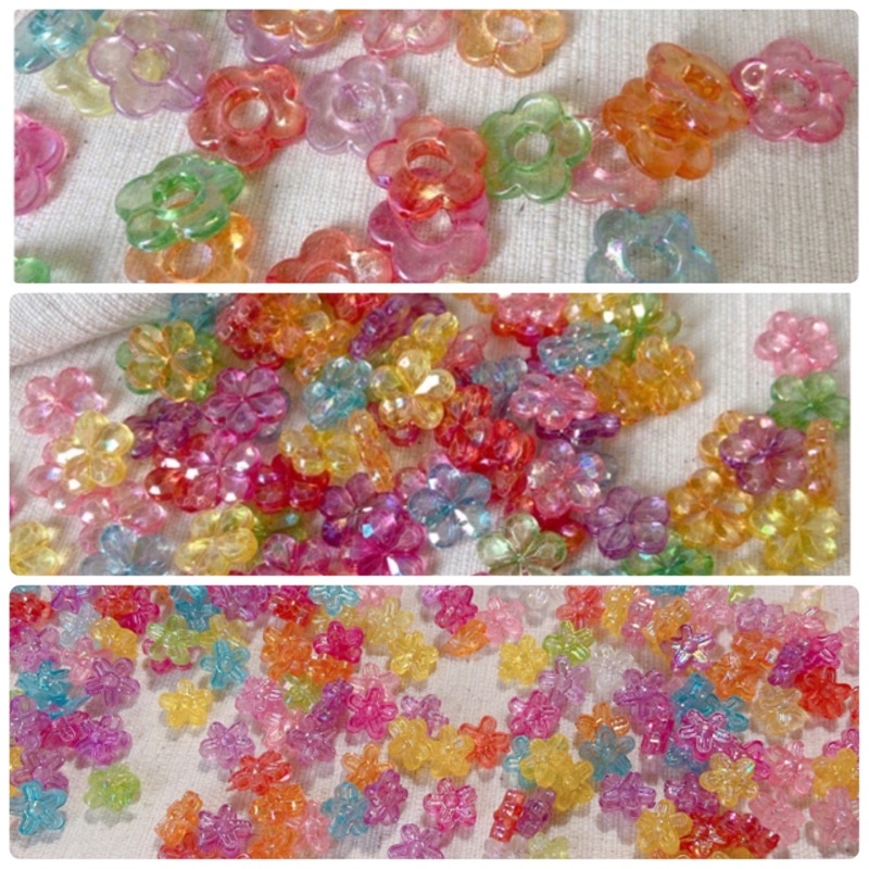 ลูกปัดหลากสีเคลือบรุ้ง (A047) ลูกปัดตกแต่งdiy ลูกปัดตกแต่งเครื่องประดับ