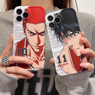 เคสโทรศัพท์มือถือแบบนิ่ม ผิวด้าน กันรอยเลนส์กล้อง ลาย SLAM DUNK สําหรับ iPhone 14 Pro Max 13 11 12 Pro Max Xs Max XR 7Plus