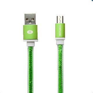 Vorson สาย Micro USB สำหรับ Android เเละอุปกรณ์อื่นที่รองรับ (Green)