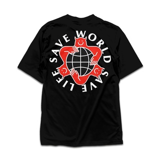 thirdflag SAVE WORLD เสื้อยืด แขนสั้น ใส่สบาย สกรีนสวยๆ สินค้ามือ1 จากแบรนด์ไทย