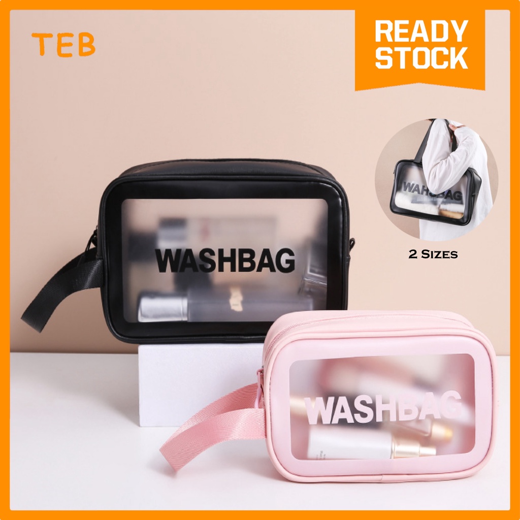 Washbag Lutsinar Penganjur Perjalanan Kalis Air |Stylish Transparent Washbag Waterproof & Portable T