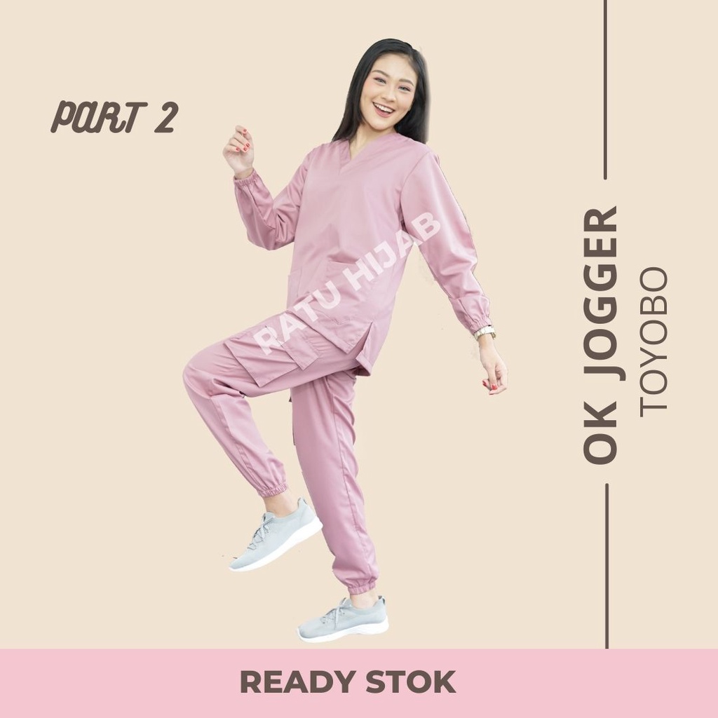 Ok Oka JOGGER Cargo Toyobo Guard Doctor Scrub Medical Nurse Long Sleeve Rubber PART 2
