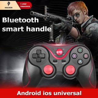 HACKER จอยสติ๊กสำหรับ จอยเกมส์ Gamepad Bluetooth ส่งจากกรุงเทพ จอยเกม จอยสติ๊กสำหรับ Android Joystick รับประกัน 1 ปี