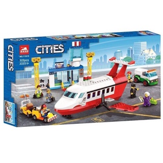 Mega Toys เลโก้ City 11615 เครื่องบินโดยสาร Central Airport จำนวน322ชิ้น