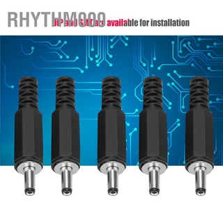 Rhythm000 อะแดปเตอร์แจ็คเชื่อมต่อ Male Dc Power Power Jack 1.3 มม. X 3.5 มม. 5 ชิ้น