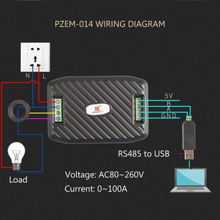 อุปกรณ์แปลงสัญญาณ Ac 100 A Rs 485 Modbusโมดูลพลังงานไฟฟ้า