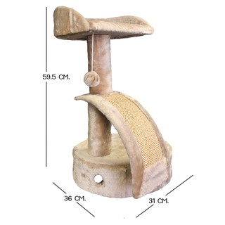 ที่ข่วนแมว คอนโดแมวเล็กกะทัดรัด ขนาด 36x31x59.5 cm Cat Scratches TRE05