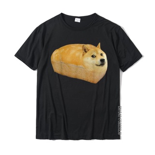 เสื้อยืดลําลอง ผ้าฝ้าย แขนสั้น พิมพ์ลาย Shiba Inu Doge Bread Meme สําหรับผู้ชายS-5XL