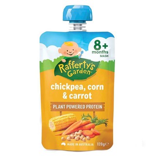 Raffertys Garden 8+ Months Chickpea Corn &amp; Carrot 120g