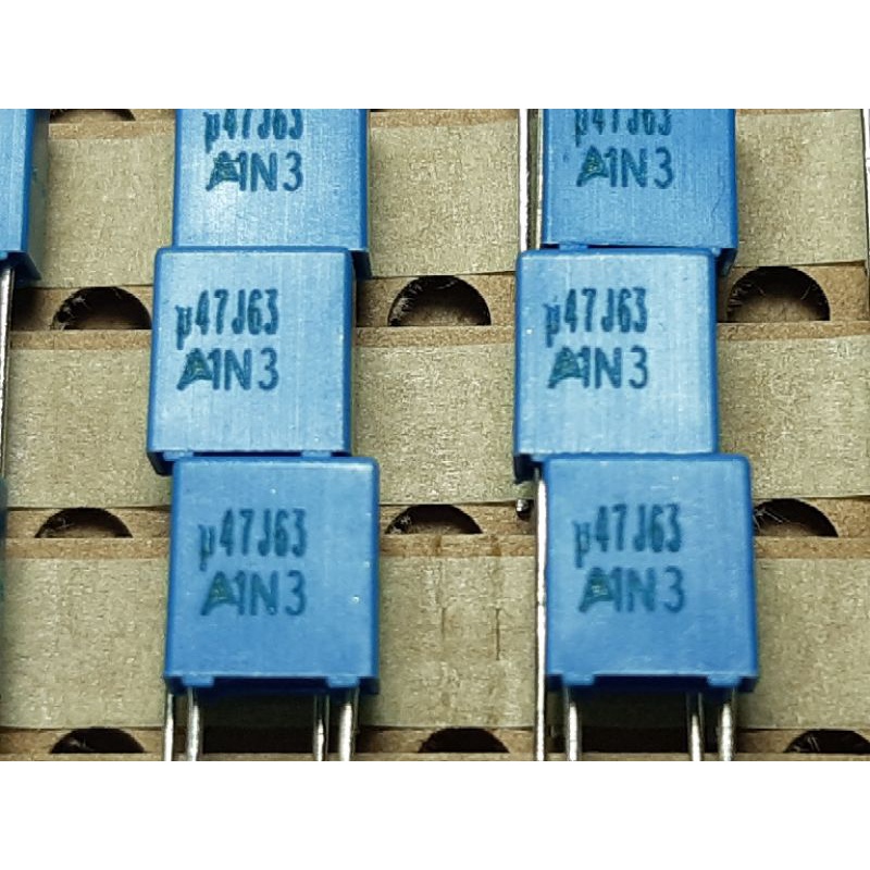 Epcos 0.47uf 470nf 474 63v polyester film capacitor MKT ตัวเก็บประจุ คาปาซิเตอร์