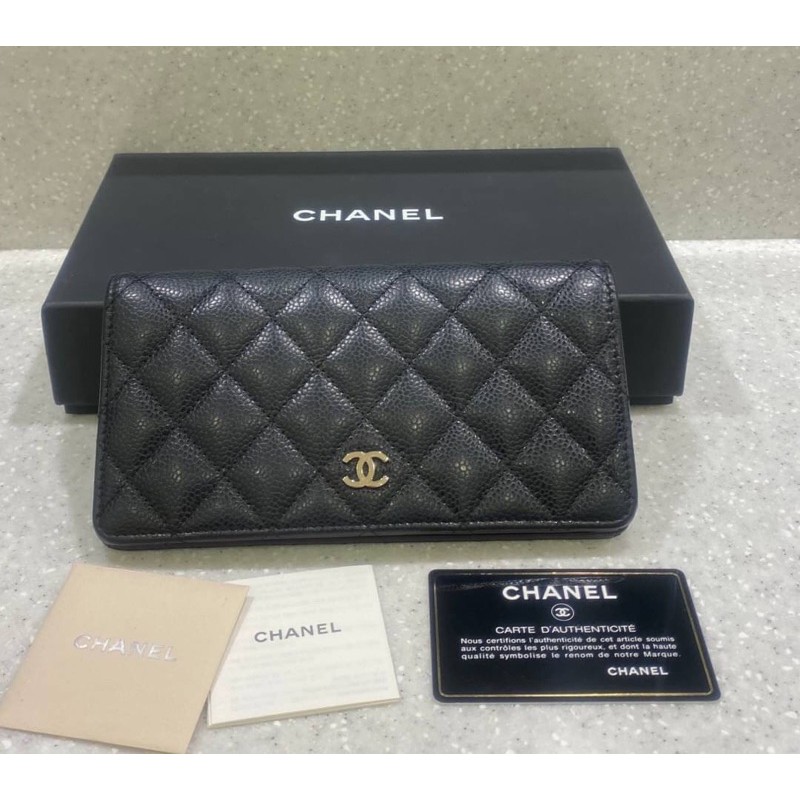 used Chanel bifold cavier wallet