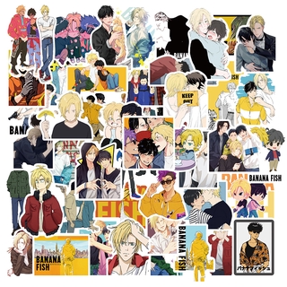 พร้อมส่ง！ผ่าพิภพไททัน สติกเกอร์ไดคัท กันน้ำลายการ์ตูนอะนิเมะ Banana Fish 50แผ่น กันน้ำ