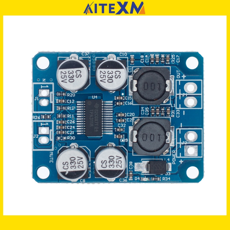 บอร์ดโมดูลขยายเสียงดิจิทัลโมโน พลังงานต่ํา 32Pin TPA3118 60W 12V 24V PBTL สําหรับรถยนต์