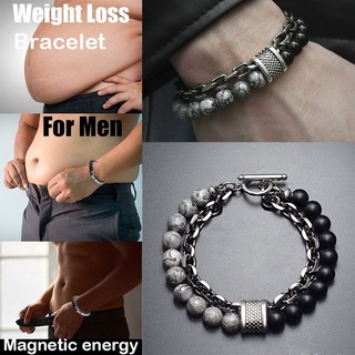 Magnet Bracelet Arthritis Pain Relief Energy Bio Natural Health Care Slimming Mens Stainless Steel Beads