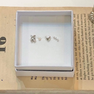 (โค้ด MZ8QP ลด 45.-) Winterwinter Jewelry Silver925 : เครื่องประดับเงินแท้ เงินแท้925 เซ็ตหมีกับหัวใจ เพชร cz