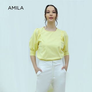 AMILA Blouse AM-B816 แขนสั้น IGPU21-8