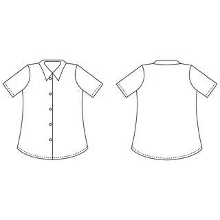 S-white [ นักศึกษา นิสิต รับปริญญา ] เสื้อพิธีการตัวตรง แขนพับหน้าว่างหลังว่าง SW-COM-13