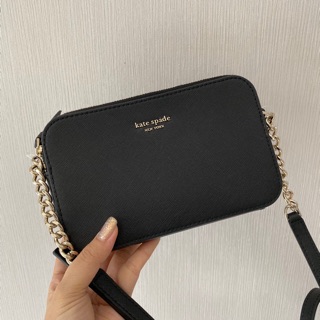 📌3290฿  Kate Spade WLRU5457 Cameron Double Zip Small Crossbody  Size :  7.3 W x 4.5 H x 1.3 D รุ่น2ซิป