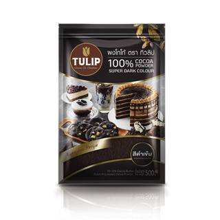 ** สินค้าขายดี ** ทิวลิป ผงโกโก้ ชนิดสีดำ 500 กรัม Tulip Super Dark Cocoa Powder 500 gโคตรถูก