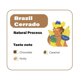 [NiP COFFEE] เมล็ดกาแฟ Brazil Cerrado, Natural Process มี 3 ขนาดให้เลือก
