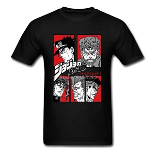 เสื้อยืดแขนสั้น JojoS Bizarre Adventure New Jjba 100% Cotton Oversize MenS T-Shirt Christmas Present XQUg Popular T-sh