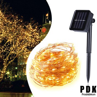 ไฟประดับโซล่าเซลล์ ไฟตกแต่ง ไฟกระพริบ Solar LED Light 100LED/200LED by PDK Pradabkon