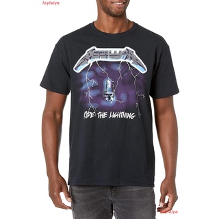 loylaiya Metallica Ride The Lightning T-Shirt เมทัลลิกา ​วงร็อค เสื้อยืดพิมพ์ลาย เสื้อยืดชาย เสื้อผู้หญิง เสื้อยืดแนวสตร