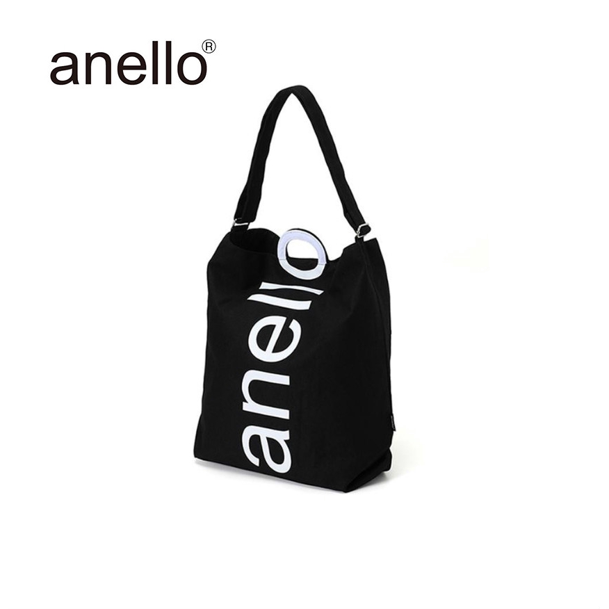 anello a4 canvas logo print 2way tote