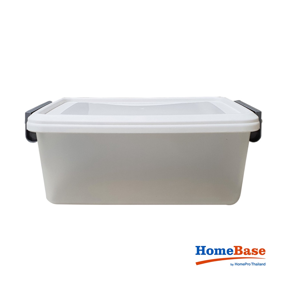 Homebase SATACKO ถังเก็บพลาสติก 17L พร้อมฝาปิด AZ Thailand W46.9xD32.2xH18.1 สีขาว